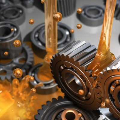 Lubricant and Gears - 3D Rendering